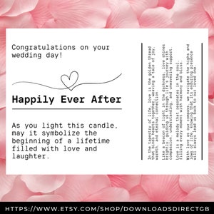 ETICHETTA CANDELA DA MATRIMONIO, regalo di nozze minimalista, regalo di nozze economico, regalo di nozze per coppia, regalo di congratulazioni, regalo per la sposa e lo sposo