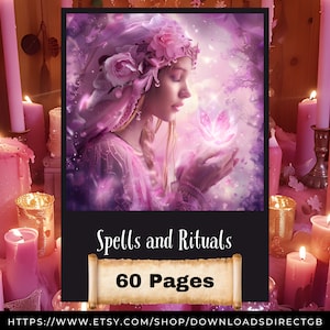 SPELLS AND RITUALS, 60 printable grimoire pages, witchcraft bundle, book of shadows, grimoire journal, witchcraft supplies, occult, spells