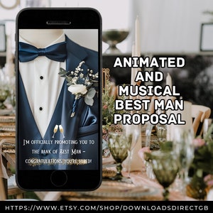 BEST MAN PROPOSAL, vidéo de proposition de garçon d'honneur, serez-vous mon témoin, vidéo musicale animée numérique, proposition de garçon d'honneur, invitation d'un témoin