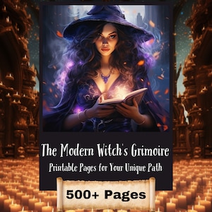 GRIMOIRE PRINTABLE PDF, 500+ printable grimoire pages, witchcraft bundle, book of shadows, grimoire journal, witchcraft supplies, occult