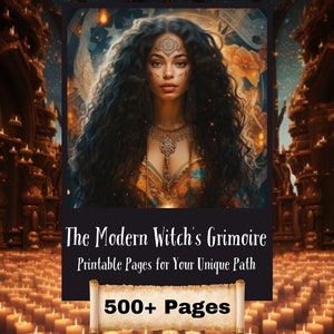 GRIMOIRE PRINTABLE PDF, 500+ printable grimoire pages, witchcraft bundle, book of shadows, grimoire journal, witchcraft supplies, occult