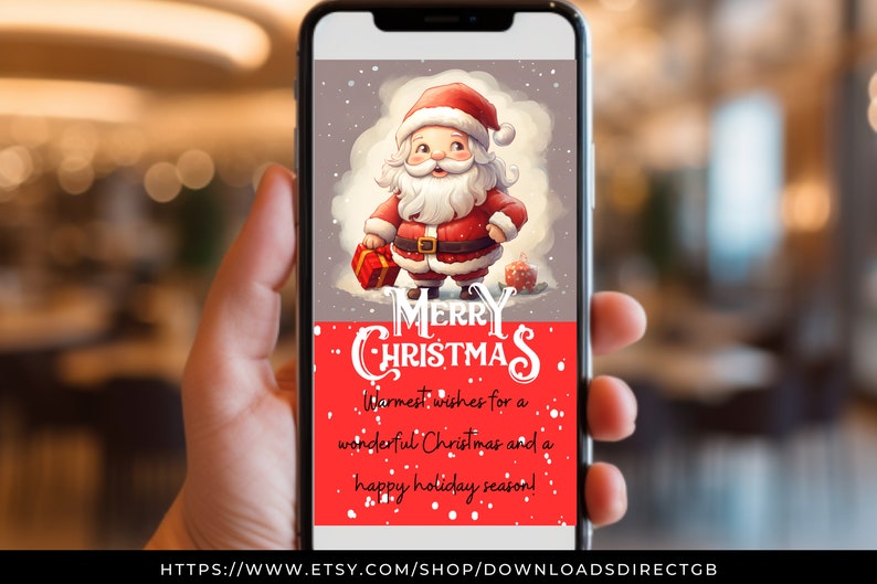 ANIMATED CHRISTMAS CARD, Musical Happy Christmas Greeting, Animated