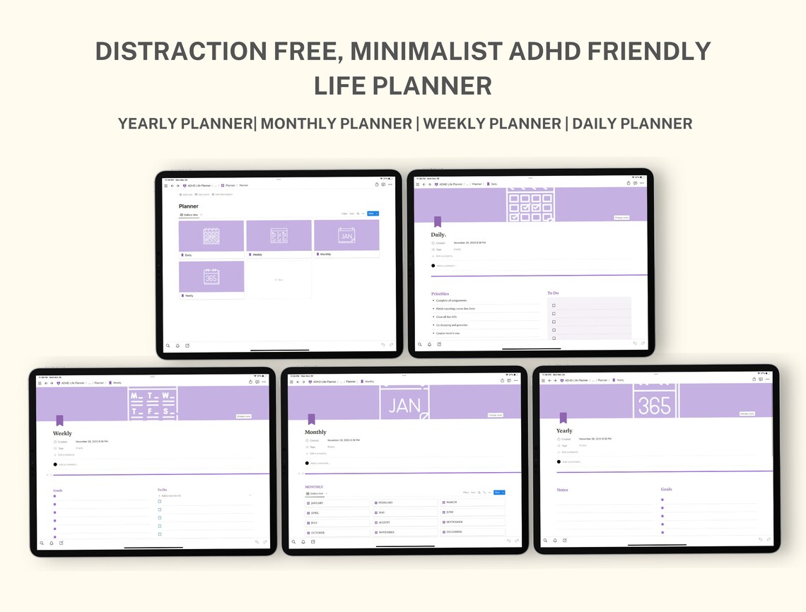 Notion Template ADHD Notion Template Adhd Career Notion Etsy Canada Notion Template ADHD Notion Template Adhd Career Notion Etsy Canada