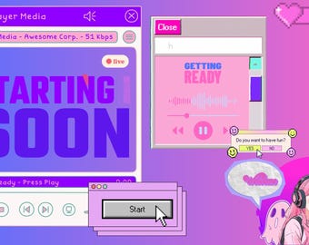 Pink sakura stream starting screen bundle.