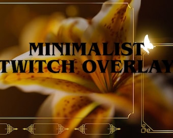 Minimalist Stream Overlay Pack | Clean Twitch Overlay Screens | Streaming, BRB, Offline