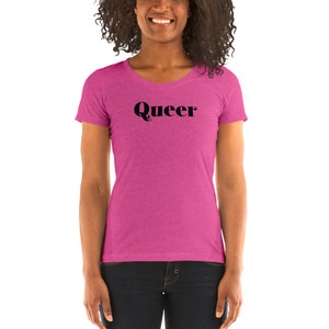 Queer Fitted T-shirt - Black Print