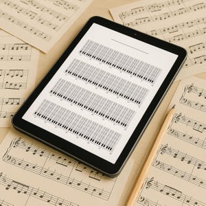 Piano Chord Progression Template: Visual Learning Tool (Printable PDF)