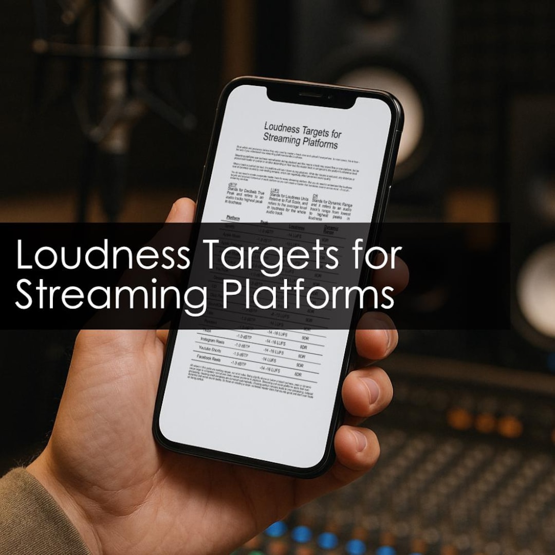 Loudness Targets Streaming Platforms LUFS Mastering Audio Guide Chart ...