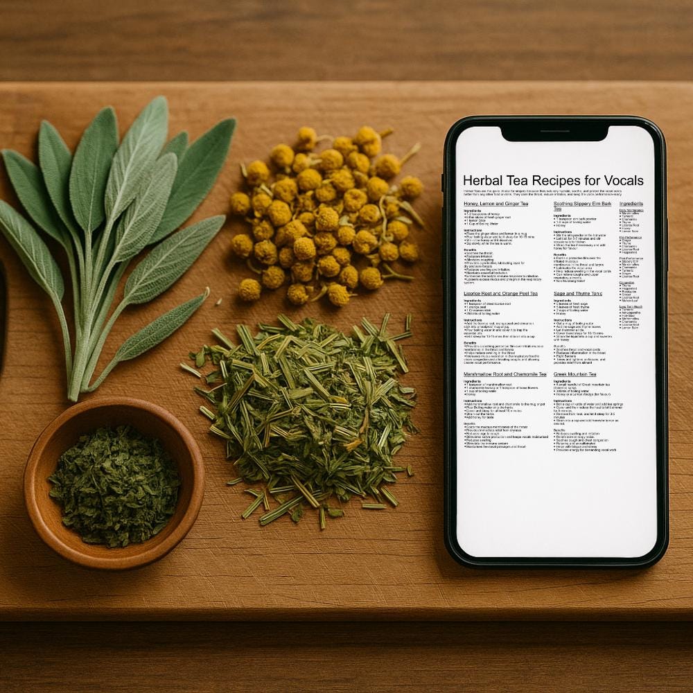 Herbal Teas & Natural Ingredients Guide for Singers - Vocal Health ...