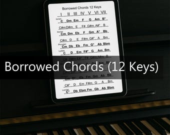 借用コードガイド - 全12キーの音楽理論と作曲（PDF+PNG）