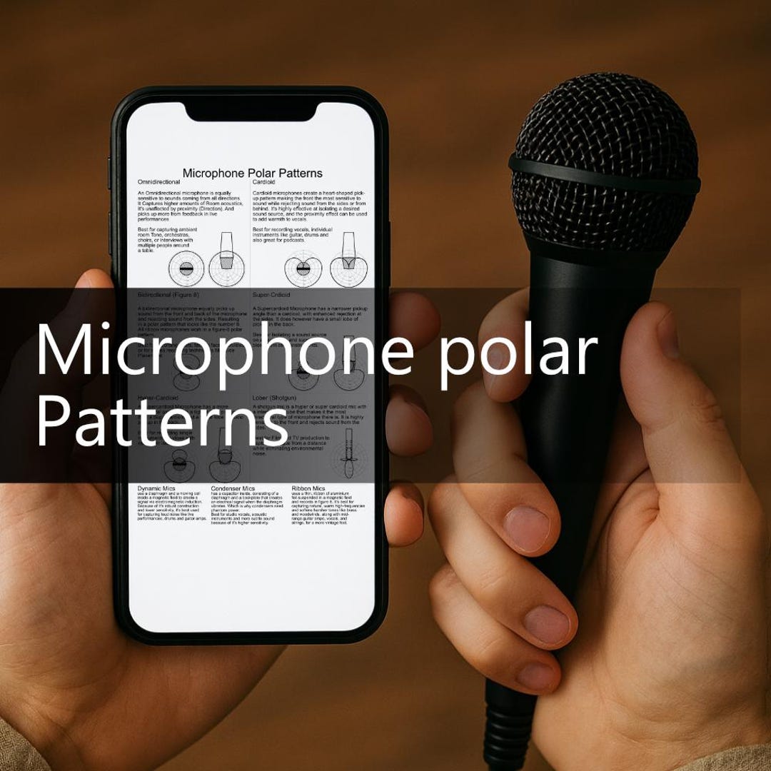 Microphone Polar Pattern Cheat Sheet – Instantly Understand Every Mic ...
