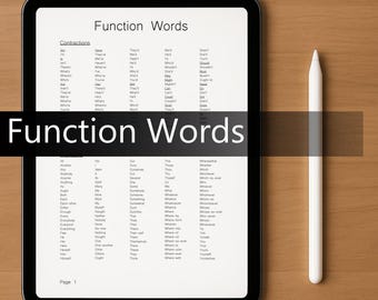 Tabella di riferimento grammaticale – Funzioni delle parole per la scrittura e l'insegnamento (download digitale)