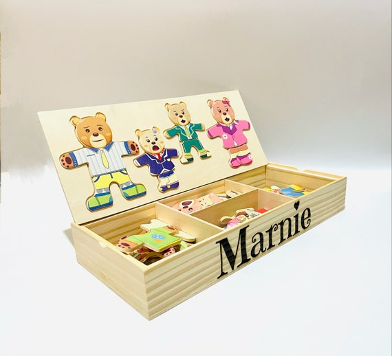 Acheter Puzzles animaux en bois ours, pièces de puzzle en bois pour adultes  et enfants, jouets familiaux