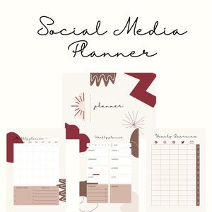 Social media planner, content planner, Instagram planner, blog planner, iPad planner, goal planner, social media tracker, blogging planner