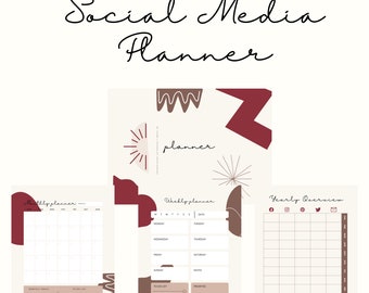 Social media planner, content planner, Instagram planner, blog planner, iPad planner, goal planner, social media tracker, blogging planner