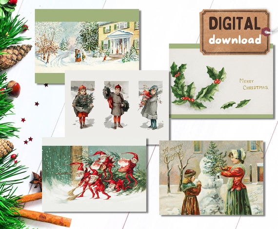 Christmas Clearance. Christmas Cards 2022 Set of 5. Unique Holiday