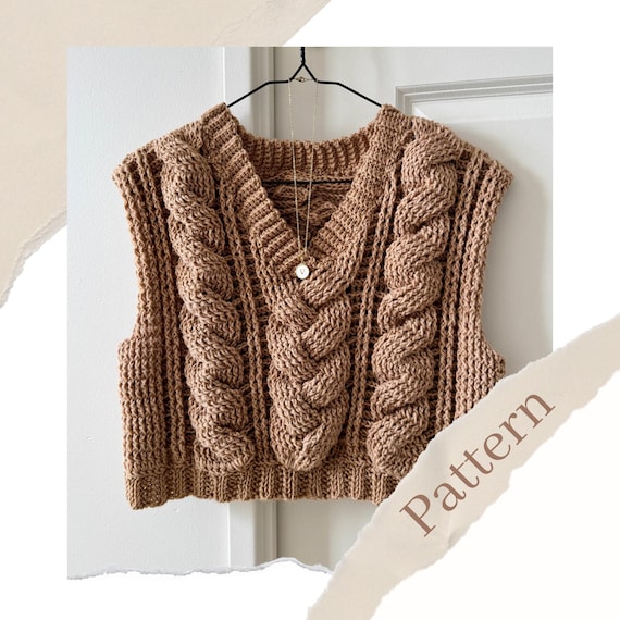 【美品】HeRIN.CYE Cable pattern vest Cable Vest | Crochet Pattern | PDF - Etsy