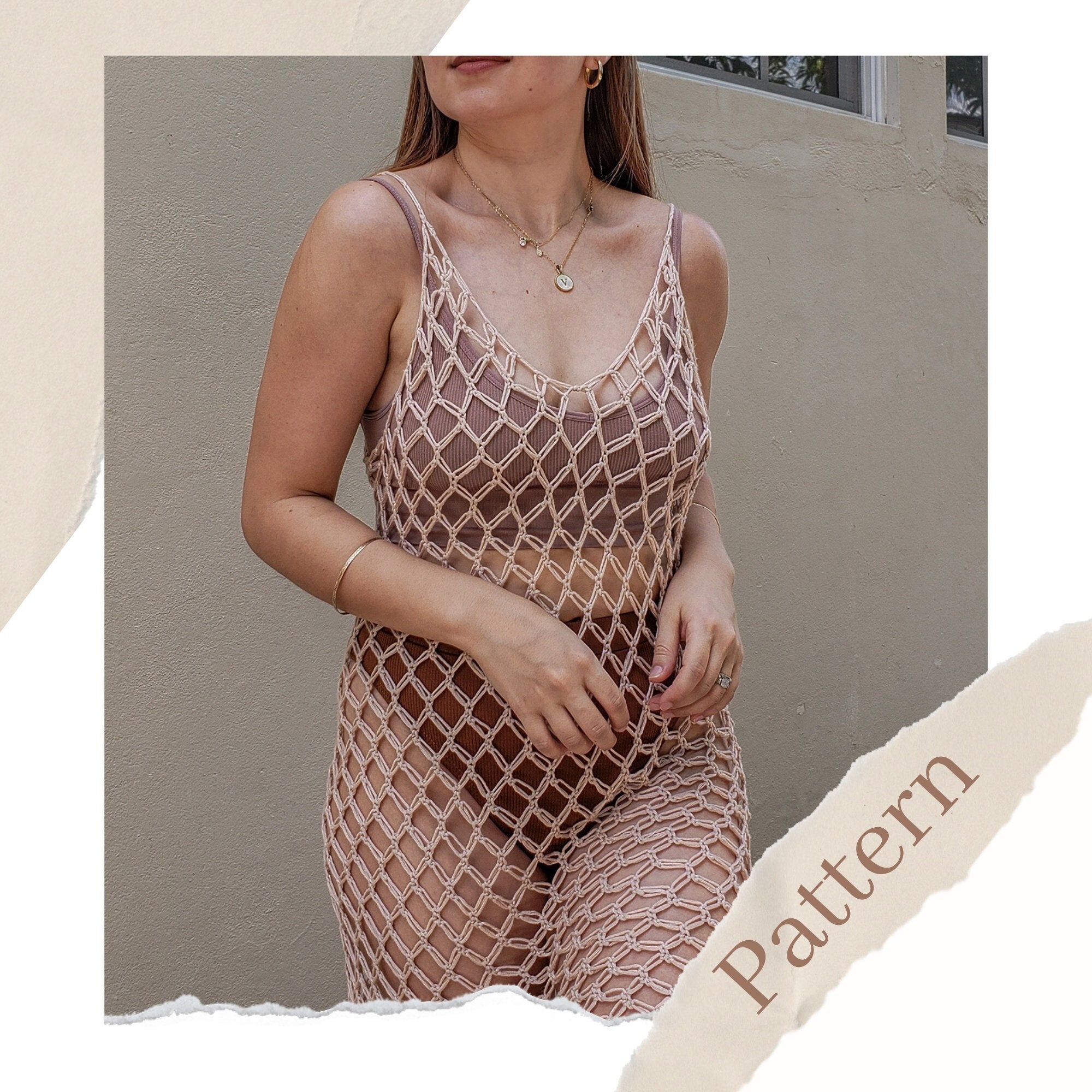 Beaded Fishnet Dress - Etsy