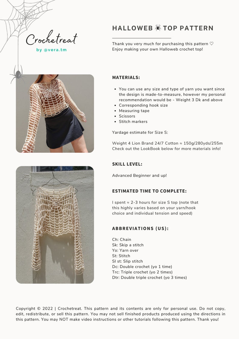 Halloweb Top Crochet Pattern PDF image 2