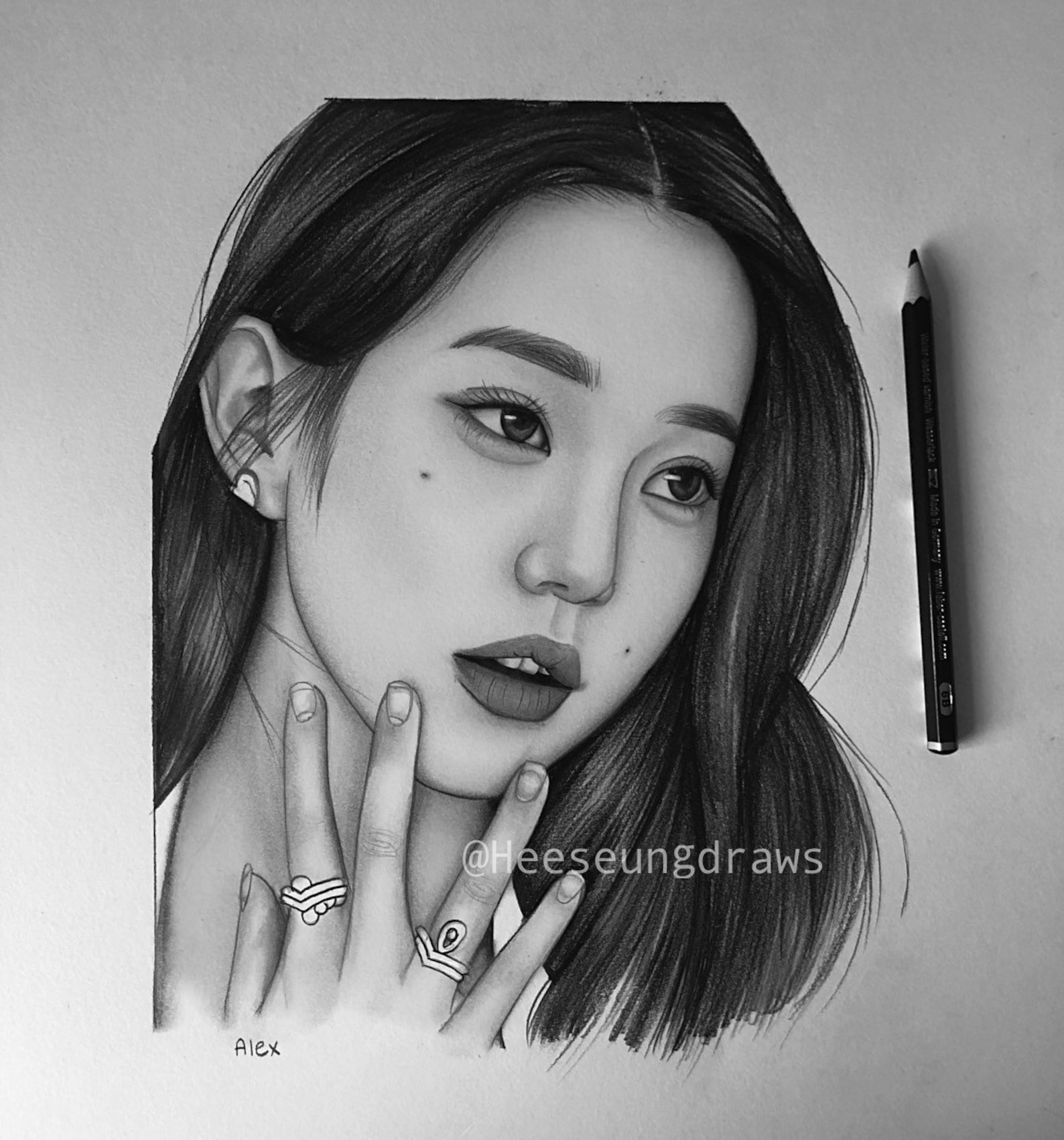 Ive Wonyoung Drawing Print A5 - Etsy