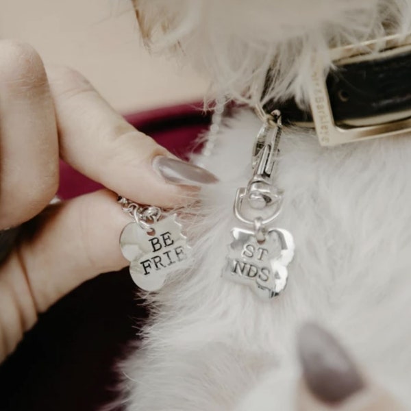 Hund bff for 2 Halskette | Hund und Mensch | Hund und Mädchen | Hund und Kind | beste Freundin | Geschenk für Hund | Tierliebhaber