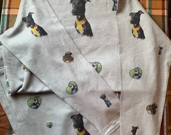 personalised dog print pyjamas