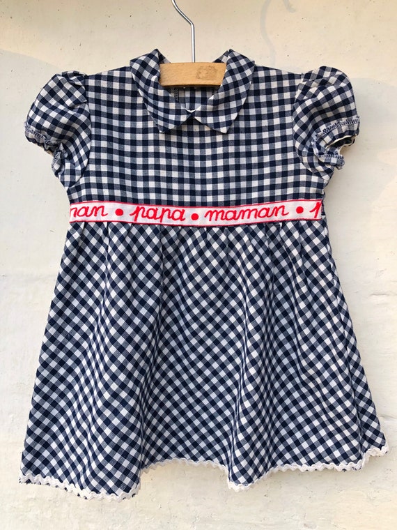Vestido vintage de gingham para niñas talla 80 - Etsy México Vestido vintage de gingham para niñas talla 80 - Etsy México