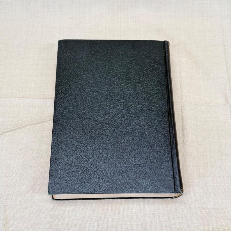 Vintage Black Leather Decorative Book Neutral Shelf Decor Moody Library Styling image 7