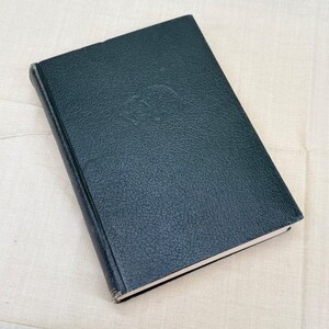 Vintage Black Leather Decorative Book Neutral Shelf Decor Moody Library Styling image 6
