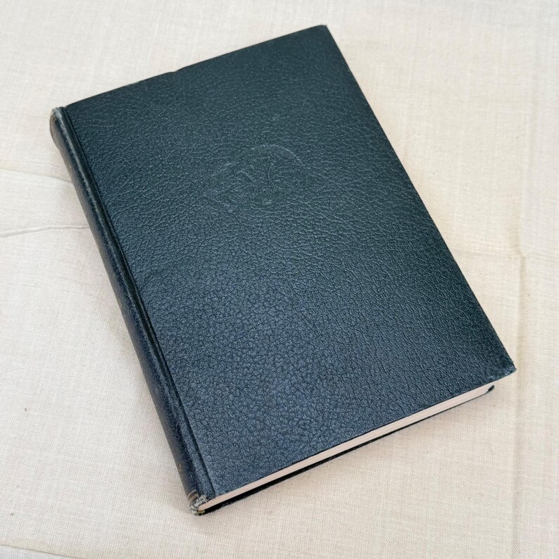 Vintage Black Leather Decorative Book Neutral Shelf Decor Moody Library Styling image 6
