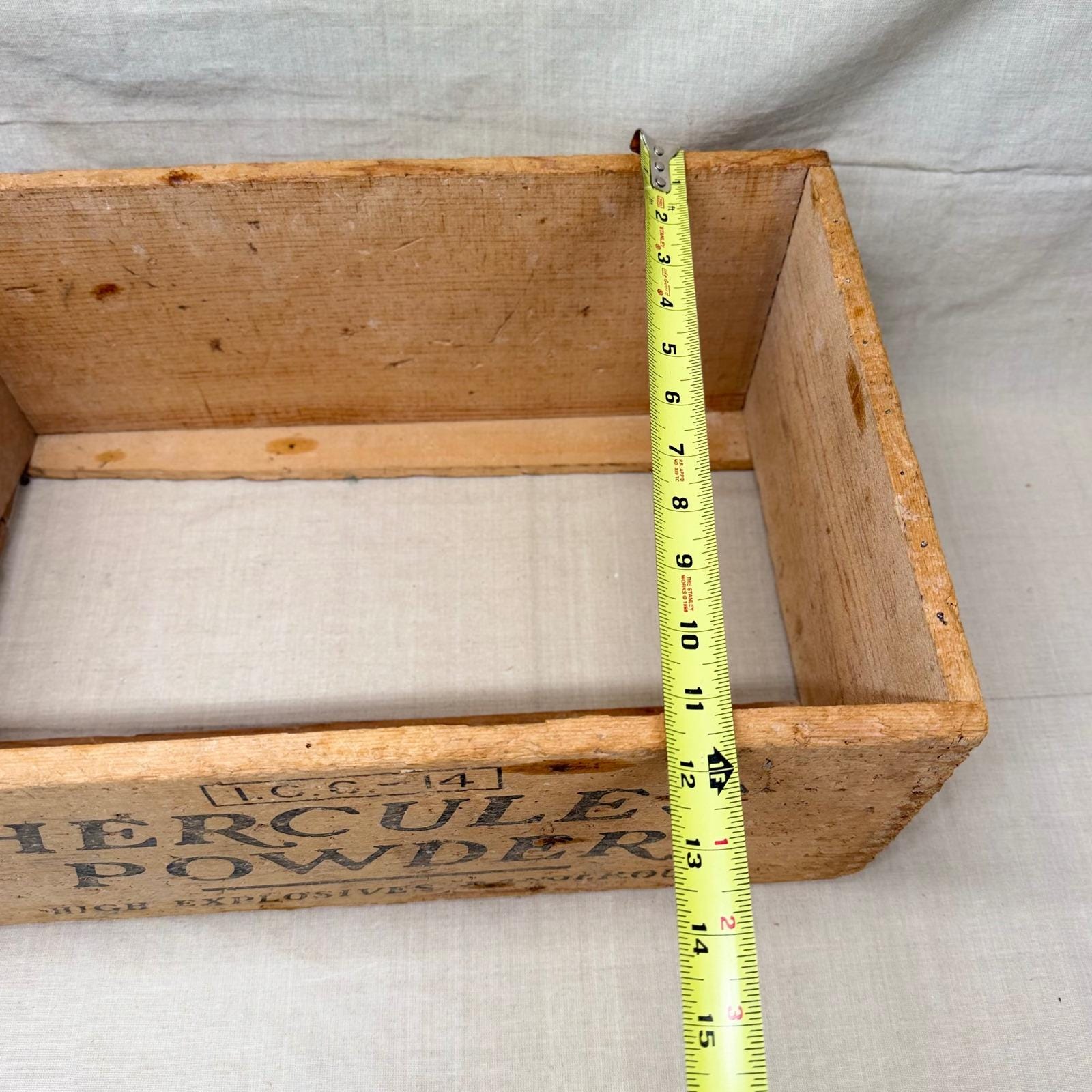 Antique Hercules Powder Wooden Crate Primitive Industrial Garage