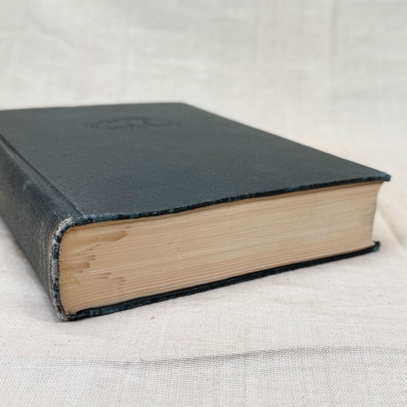 Vintage Black Leather Decorative Book Neutral Shelf Decor Moody Library Styling image 5