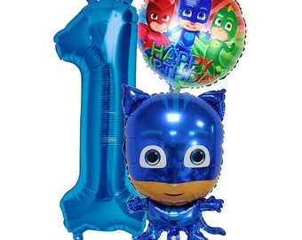 PJ Masks Catboy birthday decoration 1-8 foil balloon air balloon pajama heroes pajama heroes