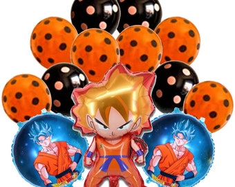 Dragonball Z Super Folienballon XL SET Son Goku Ballon Geburtstag Party Ballon Kakarott Birthday Dragon Ball bälle Kinder Anime deko deco
