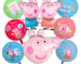 Peppa Pig Meisjes Verjaardag XXL Set Folieballon Ballondecoratie Pepa Pig Schorsch Familiefeest Kinderfeestje Meisje