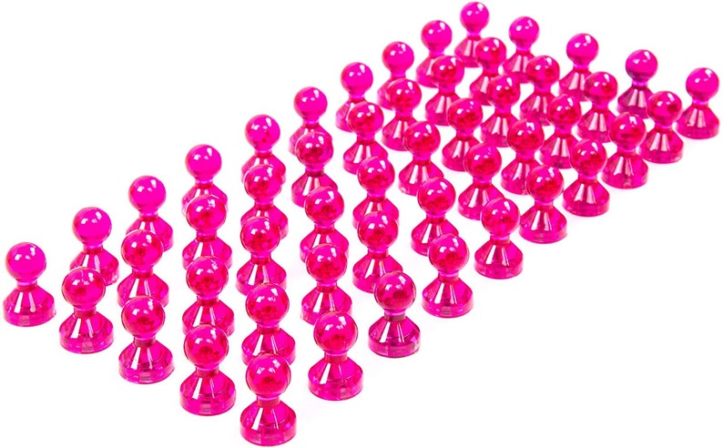 60 Neodym Magnete Bunt Blau Gelb weiß Pink Kühlschrank farbig Schach Pins Flipchart Whiteboard Büro Bild 8