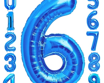 XXL numbers Blue foil balloon 100 cm helium birthday balloon air blue 0 1 2 3 4 5 6 7 8 9 16 18 21 25 30 celebration Party blue Birthday boy girl