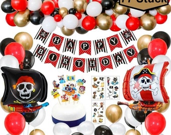 Pirate Set XL 77 pezzi decorazioni per feste di compleanno per bambini palloncini decorazione per feste