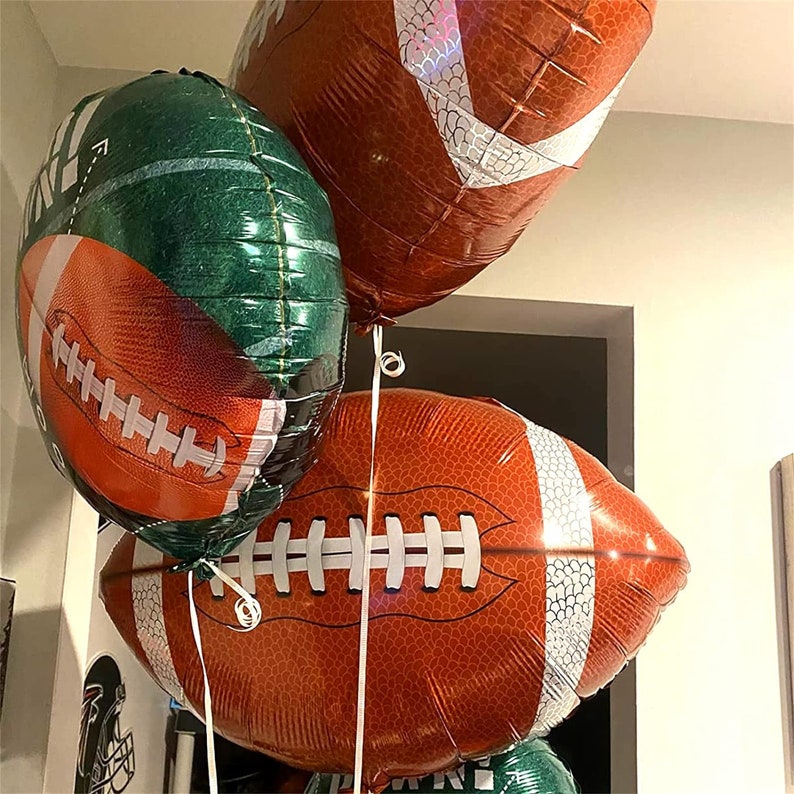 Ballon de football américain, NFL, ballon de rugby sur le thème de la fête sportive, ballons en aluminium, décoration, décoration, super bol, anniversaire, ballon de chèvre, célébration image 8