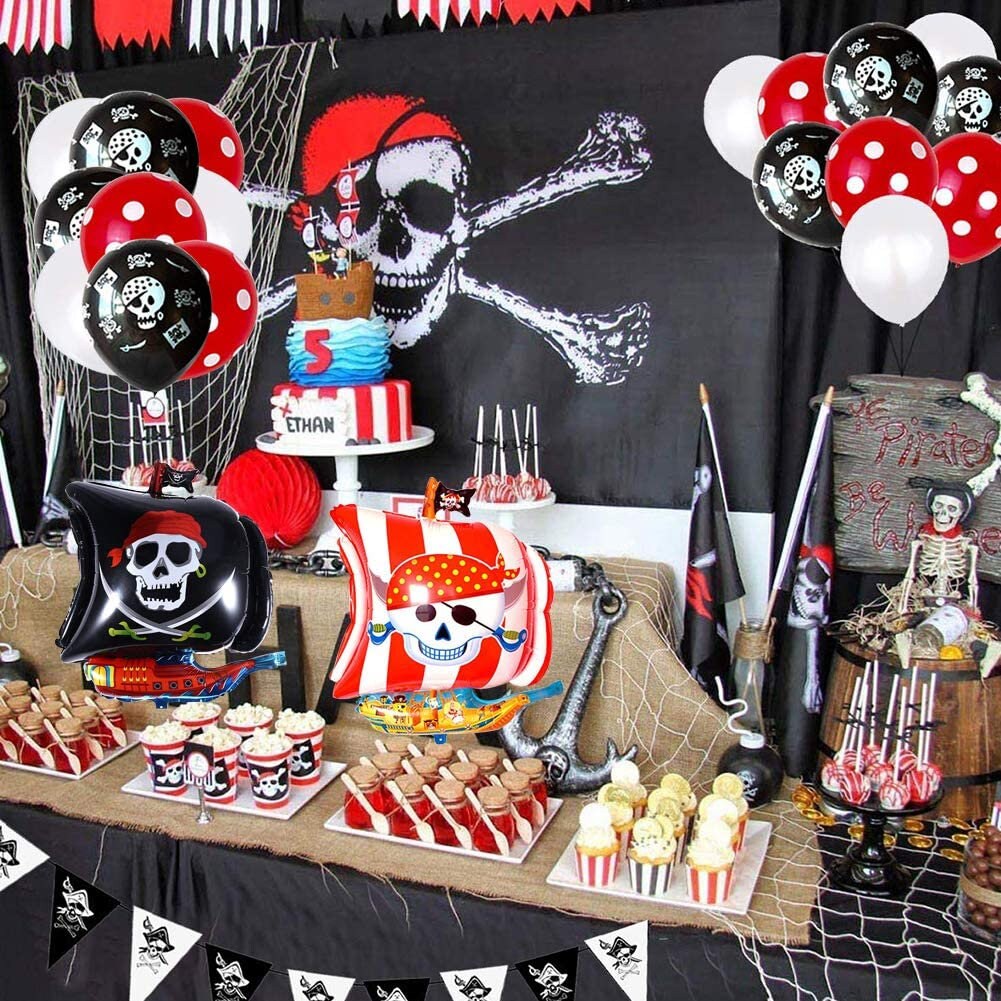 Piraten Set Kindergeburtstag Deko Dekoration Luftballons Party | Etsy