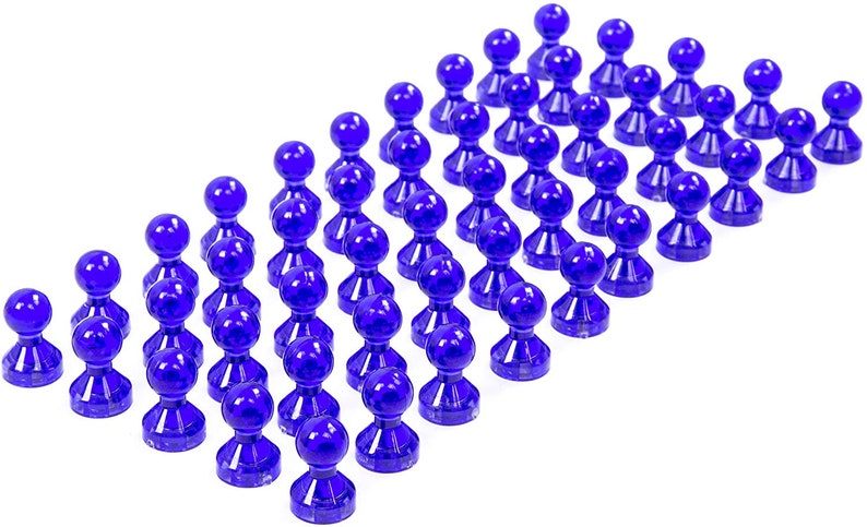 60 Neodym Magnete Bunt Blau Gelb weiß Pink Kühlschrank farbig Schach Pins Flipchart Whiteboard Büro Bild 9