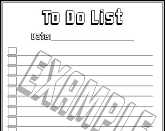 Lista de tareas pendientes simple- en blanco- 8.5 x 11 - Descarga imprimible - PDF- JPG