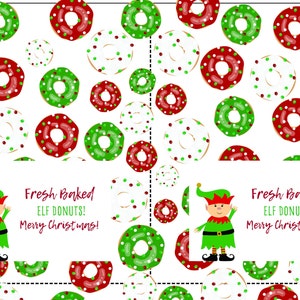 Fresh Baked Elf Donuts Printable PDF and JPEG