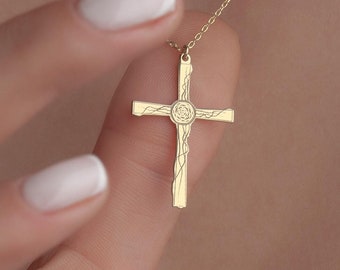 925k Sterling Silver Cross Necklace, Elegant Cross Charm, Ornate Cross Necklace,Silver Cross Pendant,Tribal Cross, Cross Gift for Christians
