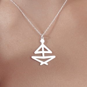 Namaste Yoga Pose Necklace, Sterling Silver Yoga Necklace, Gift for Yoga Instructor, Yoga Lover Gift, Balance Necklace, Valentine Gift