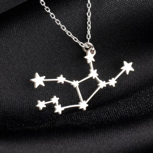 Custom Sky Map Necklace, Horoscope Star Map Necklace, Star Map Necklace, Star Chart Necklace, Astrology Gift, Silver Star Map Necklace