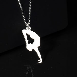 Yoga Pose Necklace, Gymnast Pendant,Dancer Necklace,Gift for Women, Ballet Gift,Dance Team Necklace, Gift for Dancer, Dancer Pendant