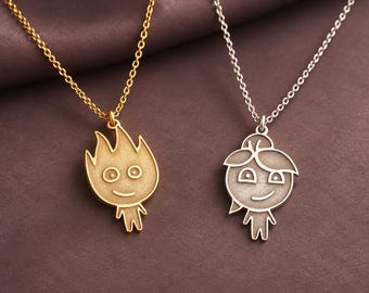 Yin Yang Necklace Set, Sterling Silver Duality Pendant, Couple Jewelry