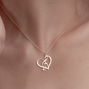 Music Note Necklace Earrings For Women Sterling Silver