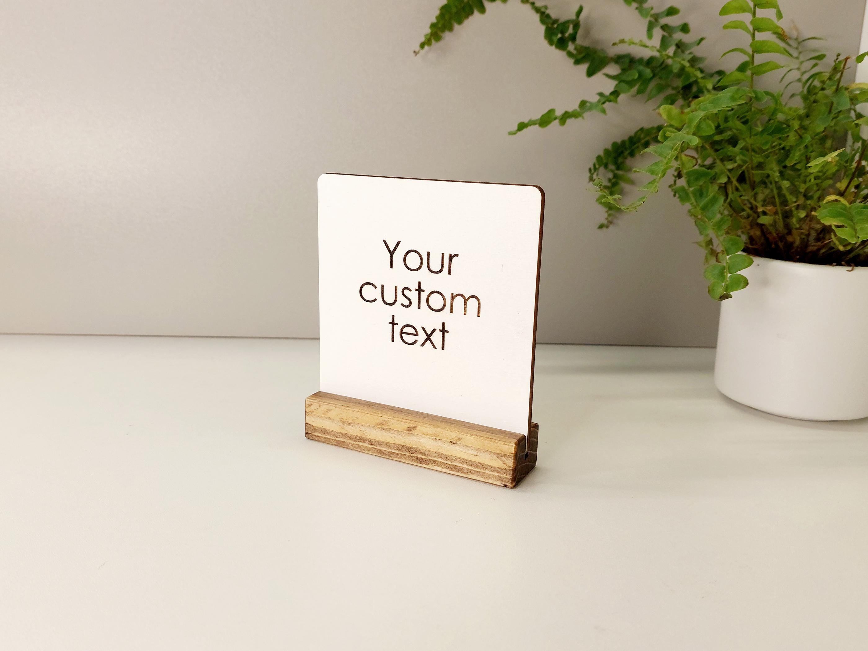 Small Custom Wooden Sign | Personalized Home Decor | Engraved Wood | Tabletop Wedding Sign